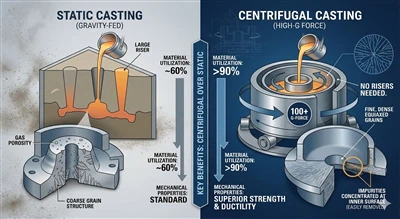 Benefits of Centrifugal Casting over Static Casting